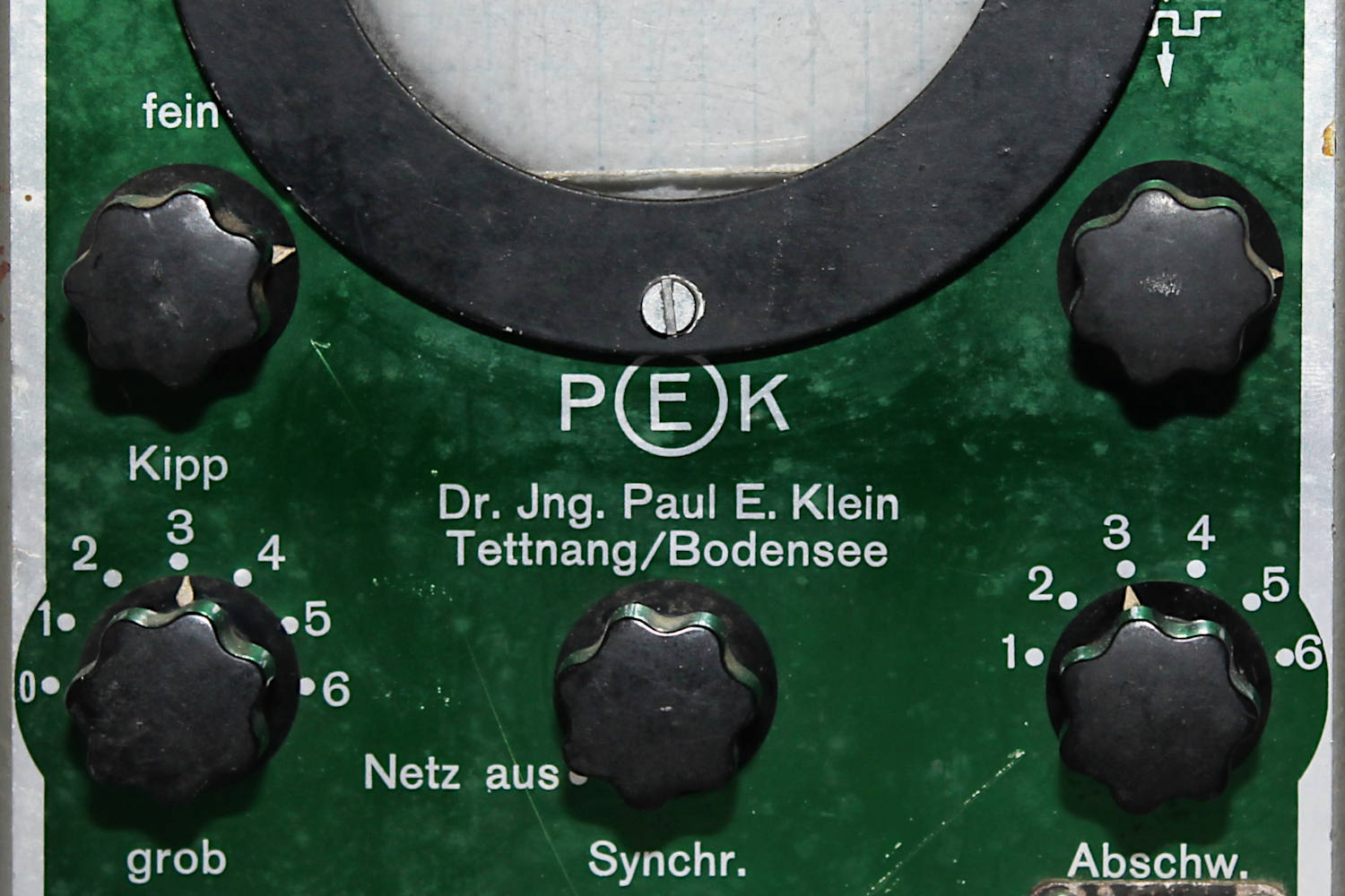 Oszilloskop mit "Tettnang" beim Logo