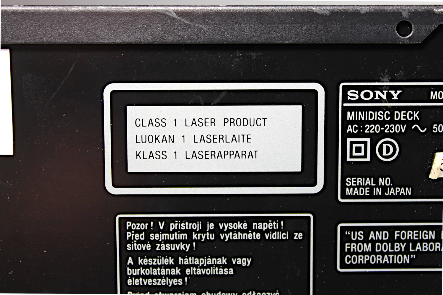 MiniDisc ist Laserprodukt